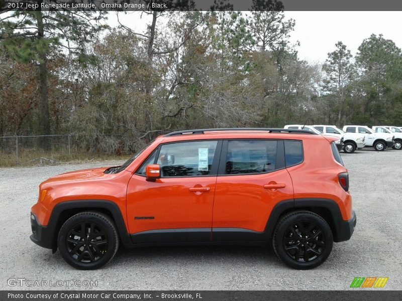 Omaha Orange / Black 2017 Jeep Renegade Latitude
