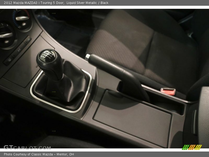 Liquid Silver Metallic / Black 2012 Mazda MAZDA3 i Touring 5 Door