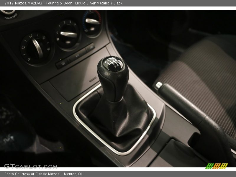 Liquid Silver Metallic / Black 2012 Mazda MAZDA3 i Touring 5 Door