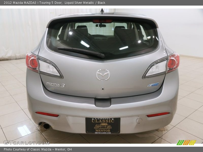 Liquid Silver Metallic / Black 2012 Mazda MAZDA3 i Touring 5 Door
