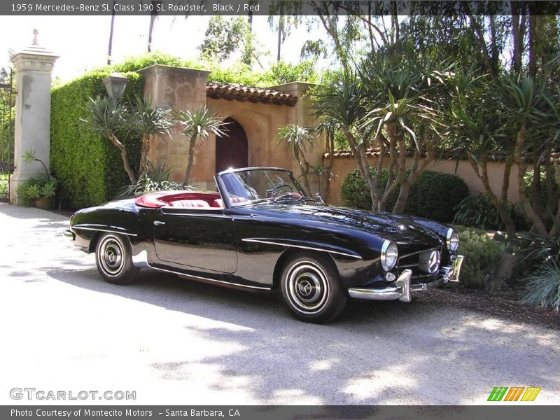 Black / Red 1959 Mercedes-Benz SL Class 190 SL Roadster