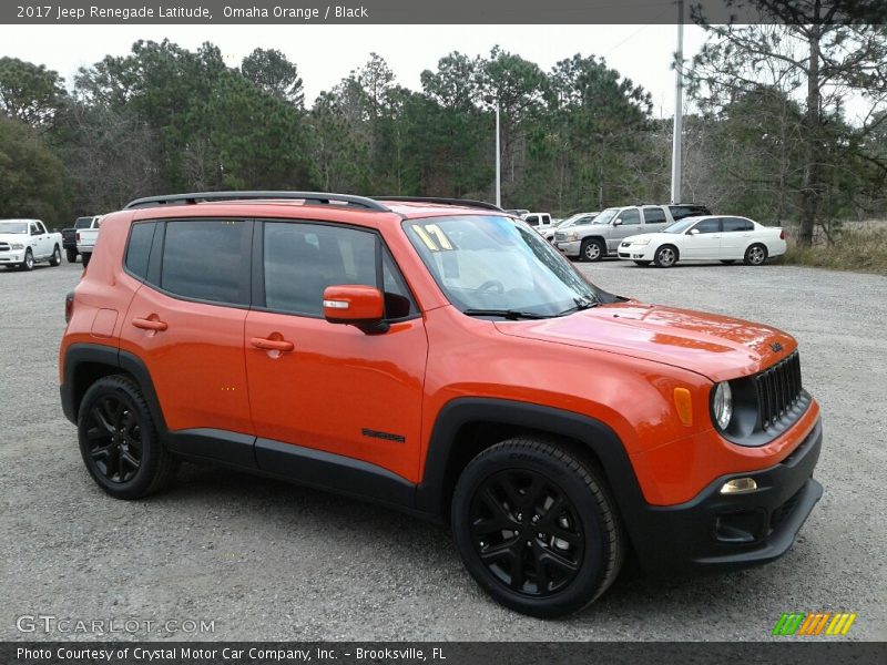 Omaha Orange / Black 2017 Jeep Renegade Latitude