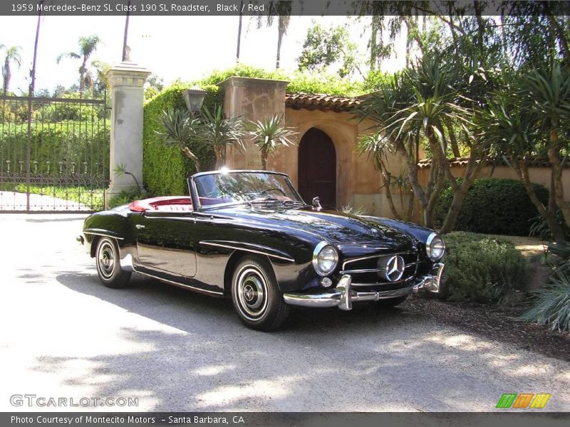 Black / Red 1959 Mercedes-Benz SL Class 190 SL Roadster