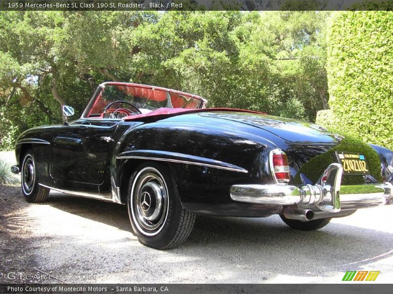 Black / Red 1959 Mercedes-Benz SL Class 190 SL Roadster
