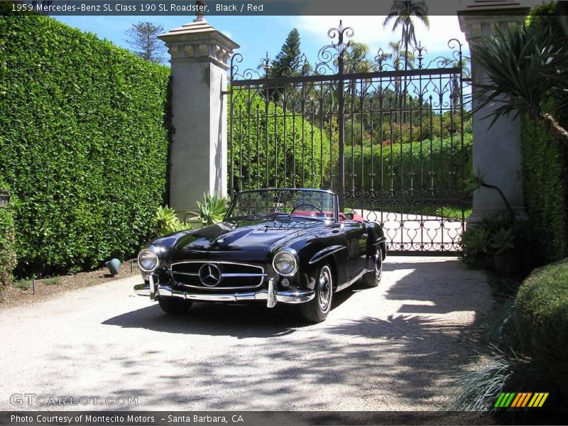 Black / Red 1959 Mercedes-Benz SL Class 190 SL Roadster