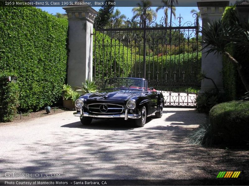 Black / Red 1959 Mercedes-Benz SL Class 190 SL Roadster