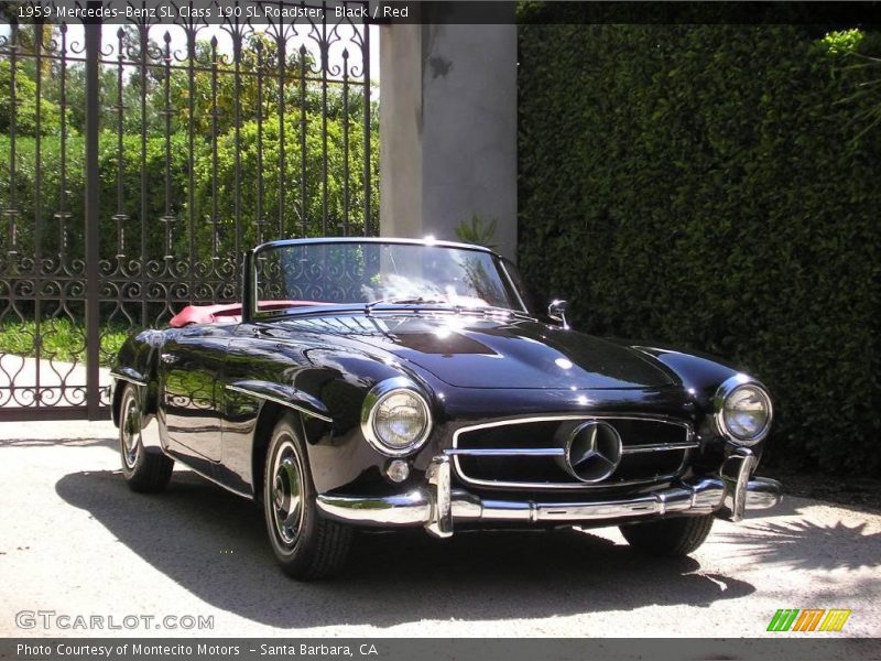 Black / Red 1959 Mercedes-Benz SL Class 190 SL Roadster