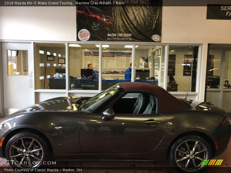 Machine Gray Metallic / Black 2018 Mazda MX-5 Miata Grand Touring