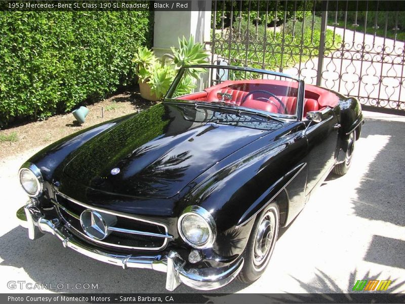 Black / Red 1959 Mercedes-Benz SL Class 190 SL Roadster