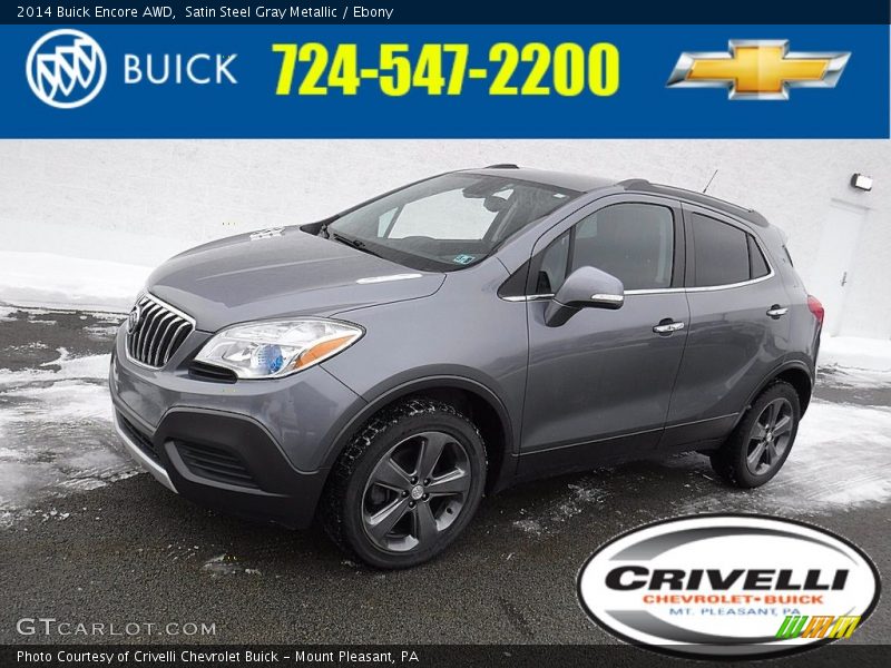 Satin Steel Gray Metallic / Ebony 2014 Buick Encore AWD