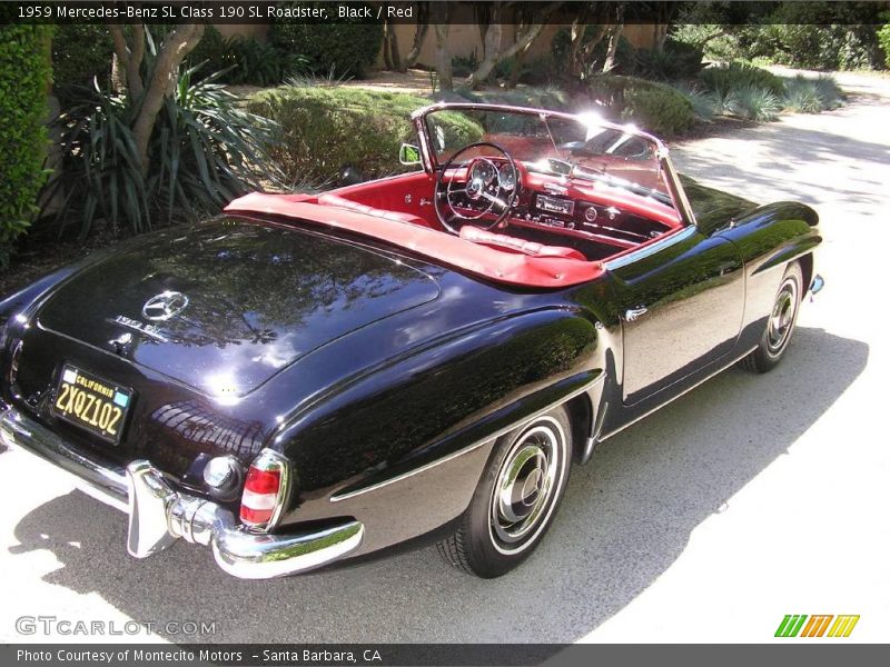 Black / Red 1959 Mercedes-Benz SL Class 190 SL Roadster