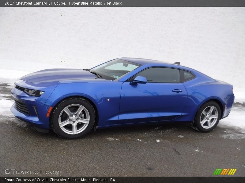 Hyper Blue Metallic / Jet Black 2017 Chevrolet Camaro LT Coupe