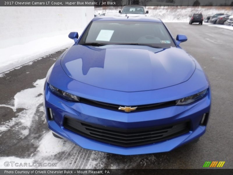 Hyper Blue Metallic / Jet Black 2017 Chevrolet Camaro LT Coupe
