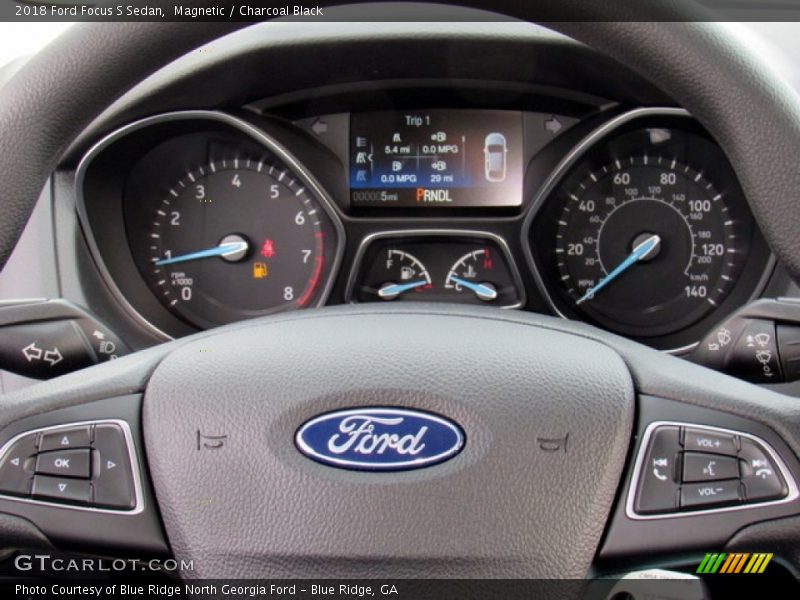 Magnetic / Charcoal Black 2018 Ford Focus S Sedan