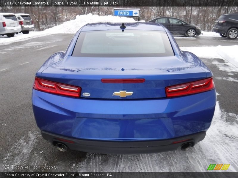 Hyper Blue Metallic / Jet Black 2017 Chevrolet Camaro LT Coupe