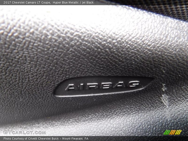 Hyper Blue Metallic / Jet Black 2017 Chevrolet Camaro LT Coupe