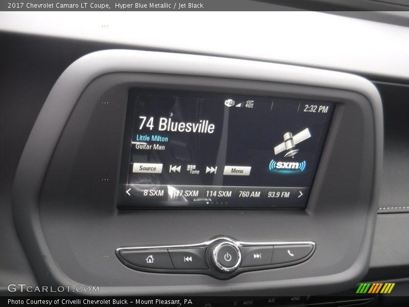 Hyper Blue Metallic / Jet Black 2017 Chevrolet Camaro LT Coupe