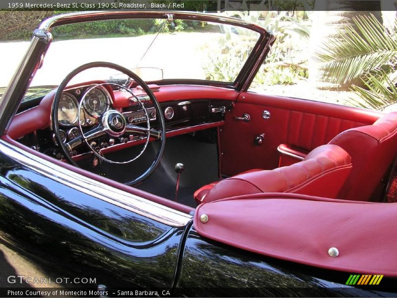 Black / Red 1959 Mercedes-Benz SL Class 190 SL Roadster