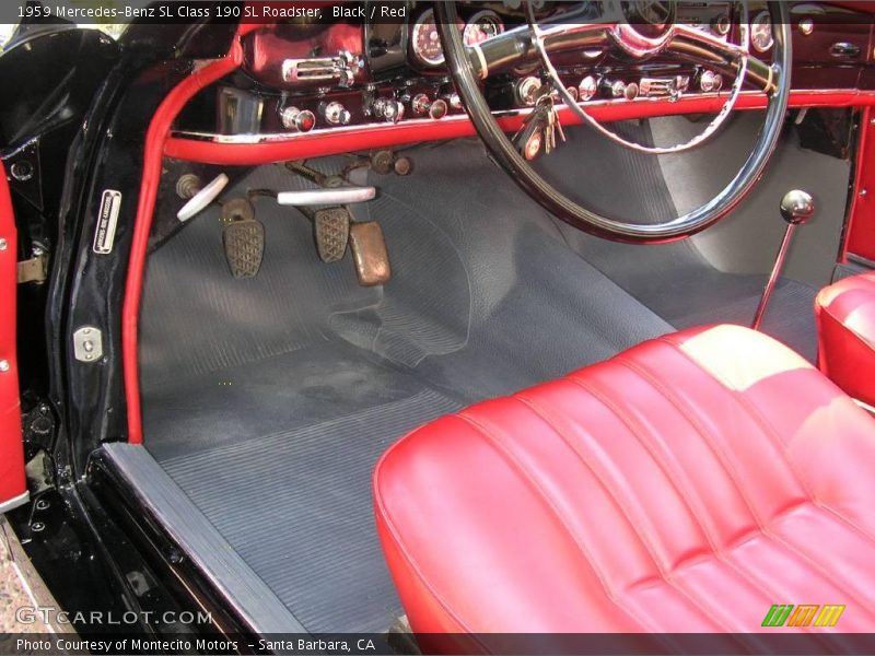 Black / Red 1959 Mercedes-Benz SL Class 190 SL Roadster