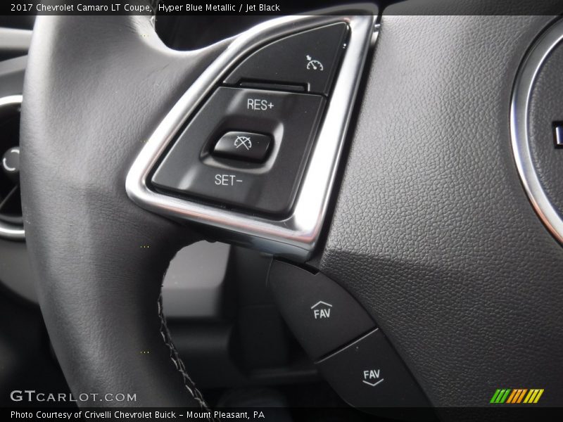 Hyper Blue Metallic / Jet Black 2017 Chevrolet Camaro LT Coupe