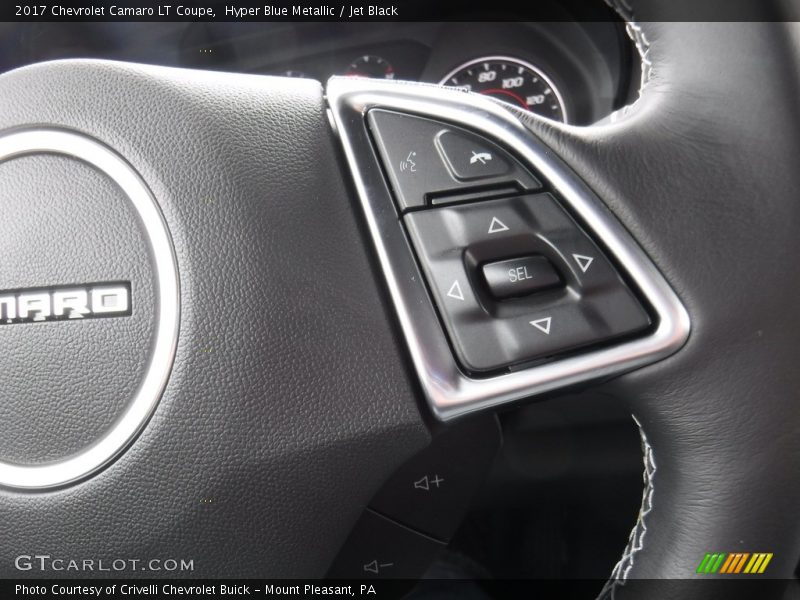 Hyper Blue Metallic / Jet Black 2017 Chevrolet Camaro LT Coupe