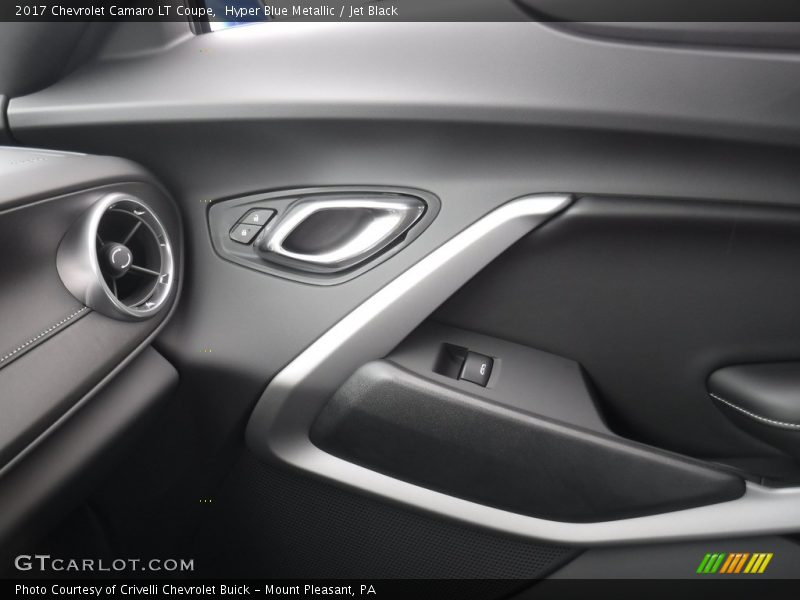 Hyper Blue Metallic / Jet Black 2017 Chevrolet Camaro LT Coupe