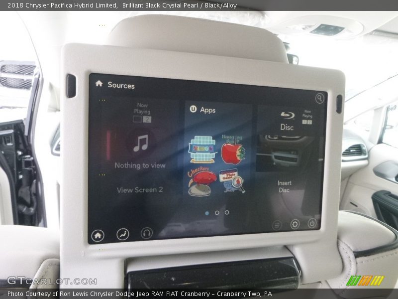 Brilliant Black Crystal Pearl / Black/Alloy 2018 Chrysler Pacifica Hybrid Limited