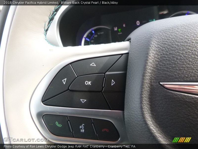 Brilliant Black Crystal Pearl / Black/Alloy 2018 Chrysler Pacifica Hybrid Limited
