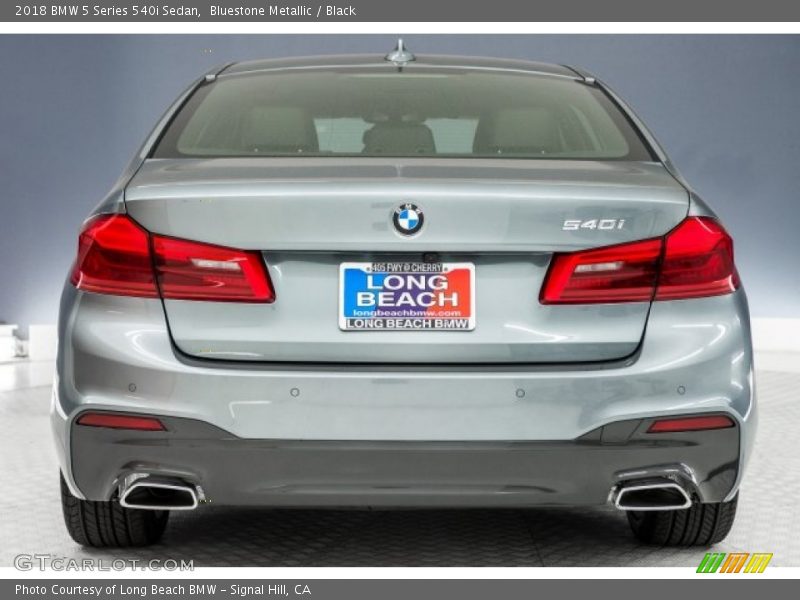 Bluestone Metallic / Black 2018 BMW 5 Series 540i Sedan