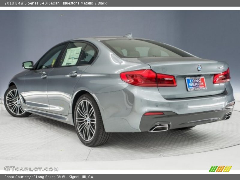 Bluestone Metallic / Black 2018 BMW 5 Series 540i Sedan