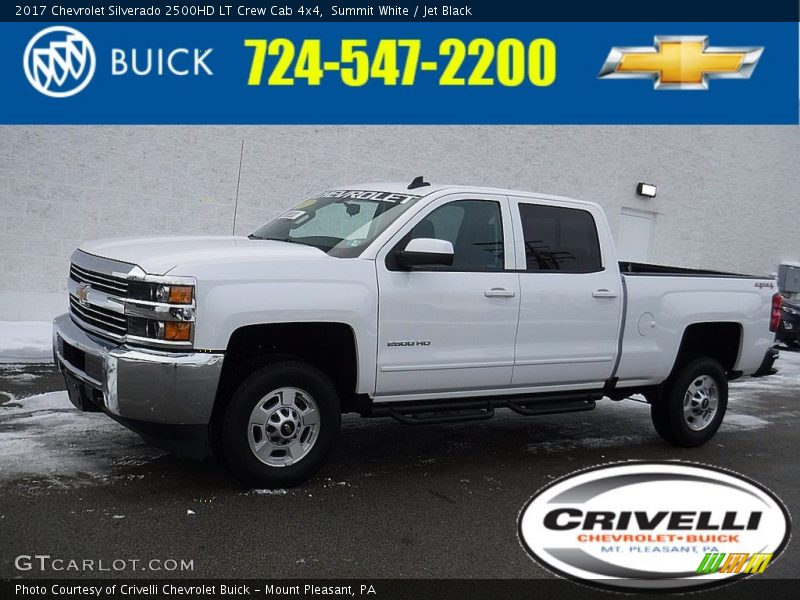 Summit White / Jet Black 2017 Chevrolet Silverado 2500HD LT Crew Cab 4x4