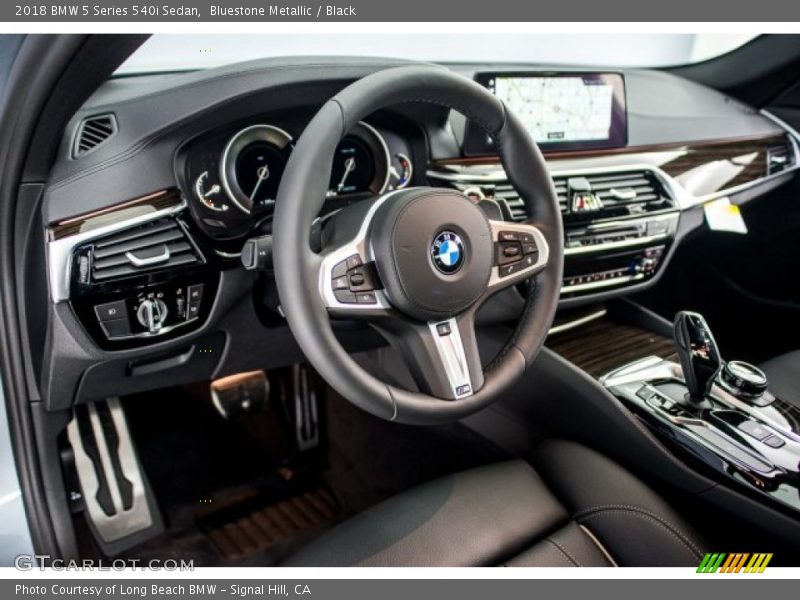 Bluestone Metallic / Black 2018 BMW 5 Series 540i Sedan