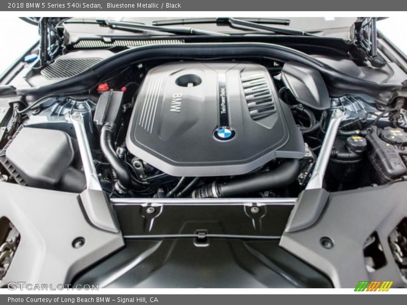 Bluestone Metallic / Black 2018 BMW 5 Series 540i Sedan