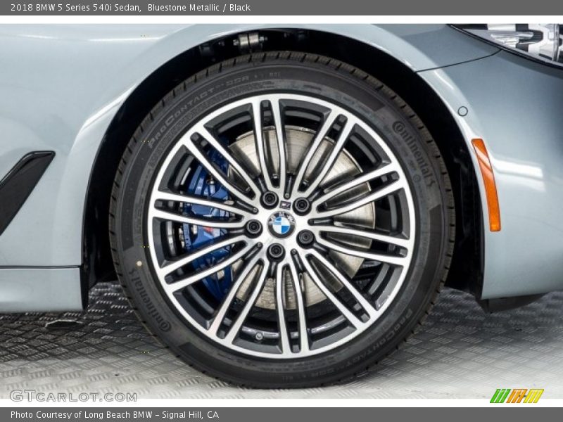Bluestone Metallic / Black 2018 BMW 5 Series 540i Sedan