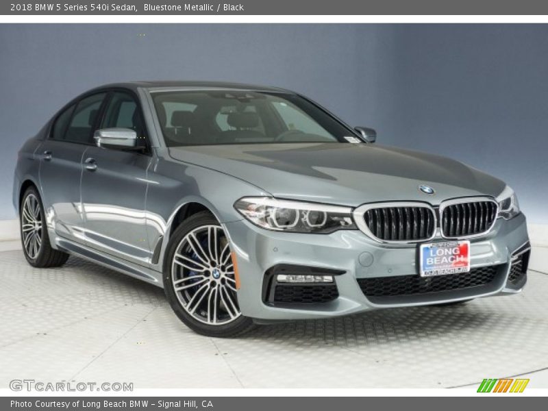 Bluestone Metallic / Black 2018 BMW 5 Series 540i Sedan