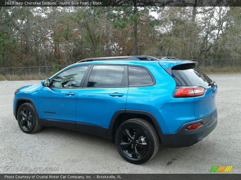 Hydro Blue Pearl / Black 2018 Jeep Cherokee Latitude