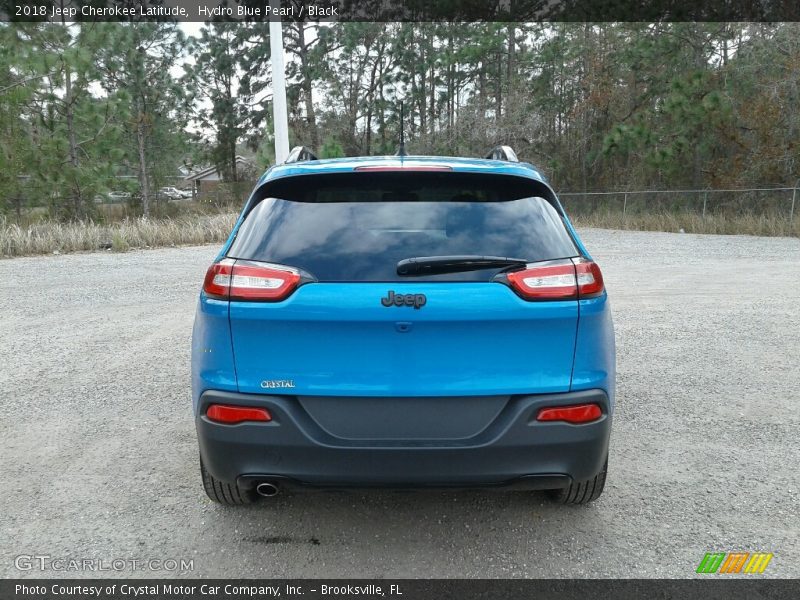 Hydro Blue Pearl / Black 2018 Jeep Cherokee Latitude
