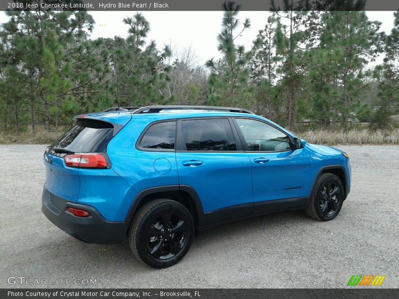 Hydro Blue Pearl / Black 2018 Jeep Cherokee Latitude