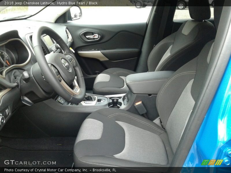 Hydro Blue Pearl / Black 2018 Jeep Cherokee Latitude