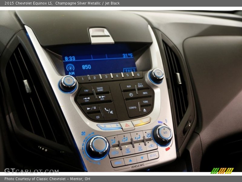 Champagne Silver Metallic / Jet Black 2015 Chevrolet Equinox LS