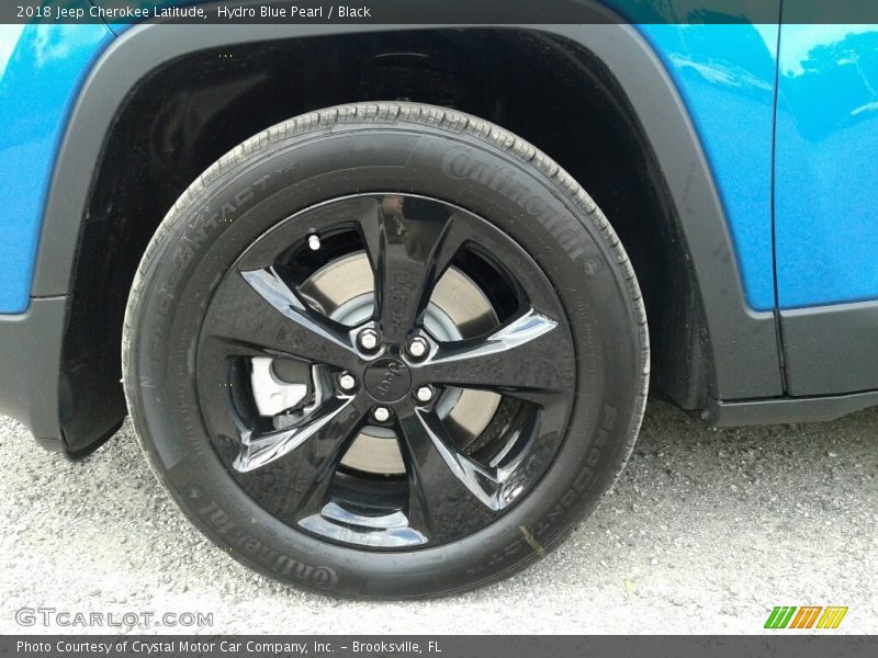 Hydro Blue Pearl / Black 2018 Jeep Cherokee Latitude