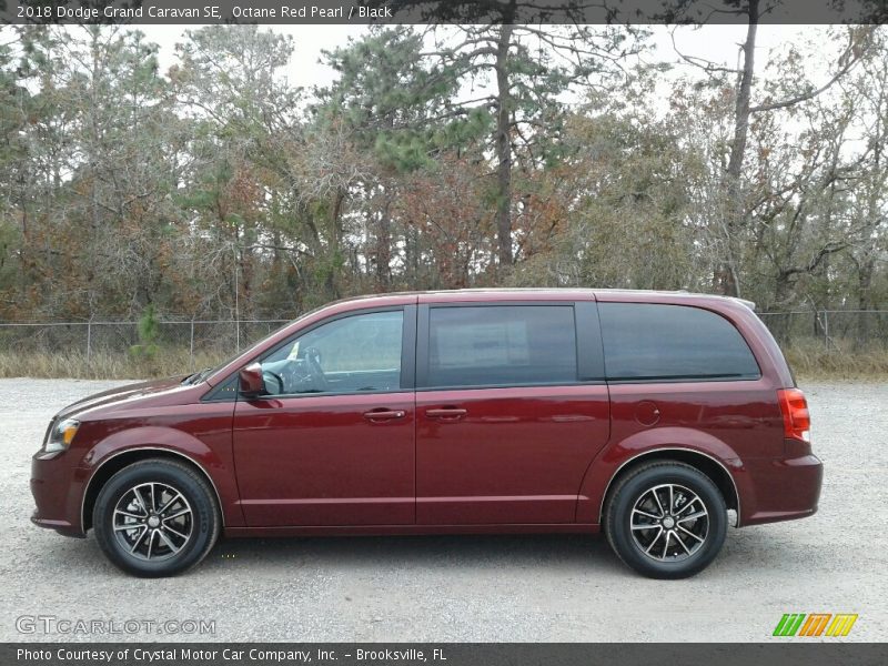 Octane Red Pearl / Black 2018 Dodge Grand Caravan SE