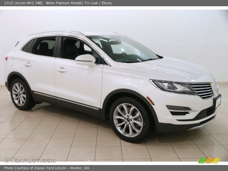 White Platinum Metallic Tri-coat / Ebony 2015 Lincoln MKC FWD