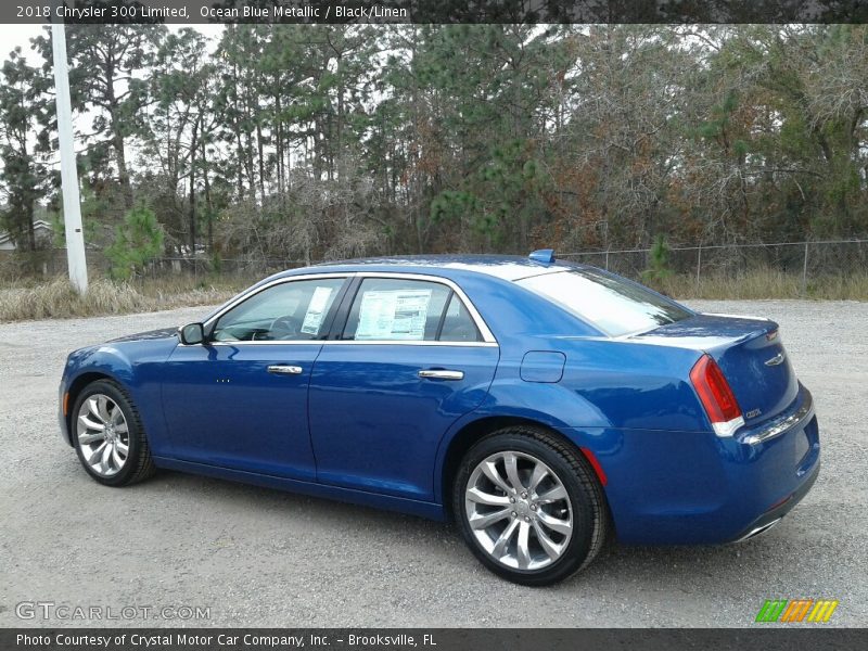 Ocean Blue Metallic / Black/Linen 2018 Chrysler 300 Limited