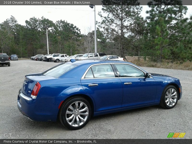 Ocean Blue Metallic / Black/Linen 2018 Chrysler 300 Limited