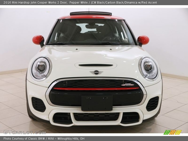 Pepper White / JCW Black/Carbon Black/Dinamica w/Red Accent 2016 Mini Hardtop John Cooper Works 2 Door