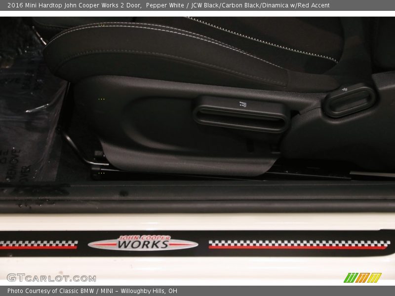 Pepper White / JCW Black/Carbon Black/Dinamica w/Red Accent 2016 Mini Hardtop John Cooper Works 2 Door
