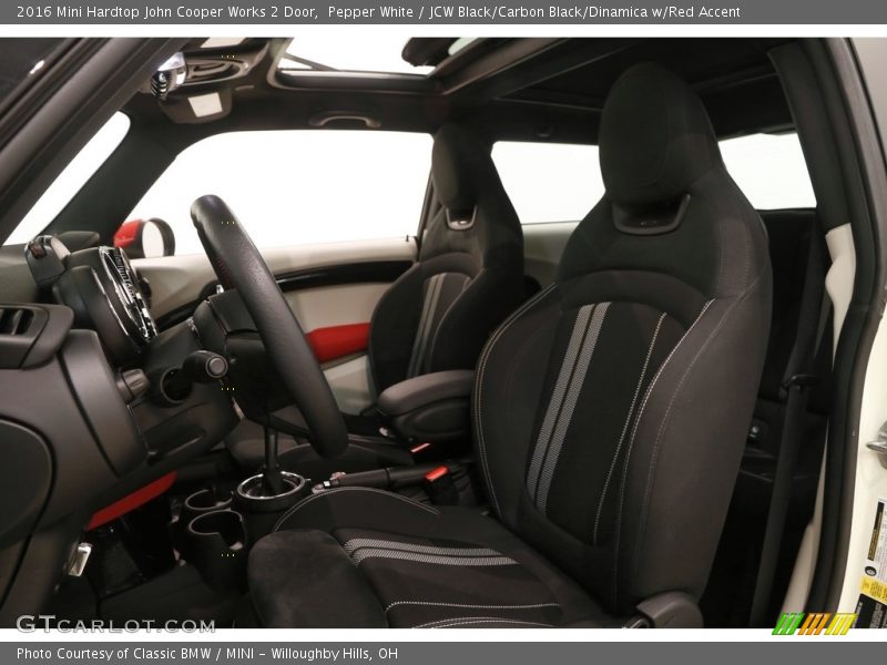 Pepper White / JCW Black/Carbon Black/Dinamica w/Red Accent 2016 Mini Hardtop John Cooper Works 2 Door