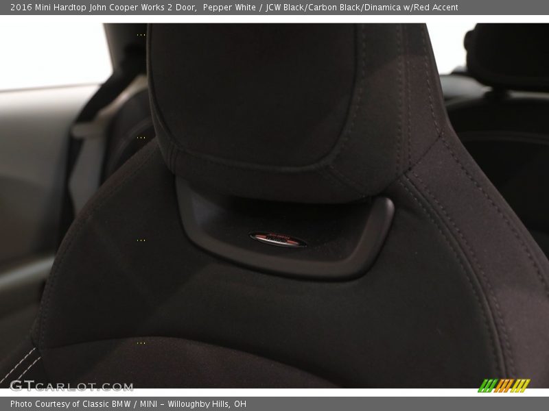 Pepper White / JCW Black/Carbon Black/Dinamica w/Red Accent 2016 Mini Hardtop John Cooper Works 2 Door