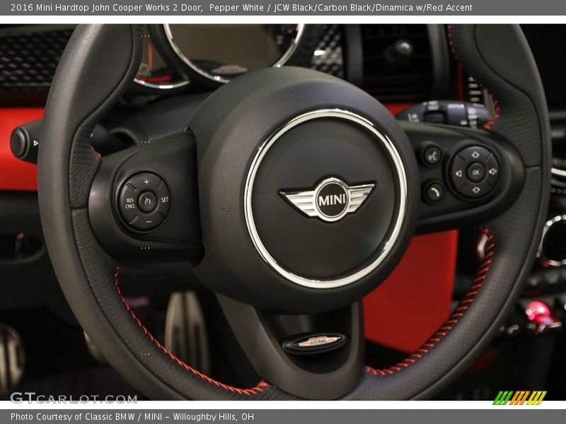Pepper White / JCW Black/Carbon Black/Dinamica w/Red Accent 2016 Mini Hardtop John Cooper Works 2 Door